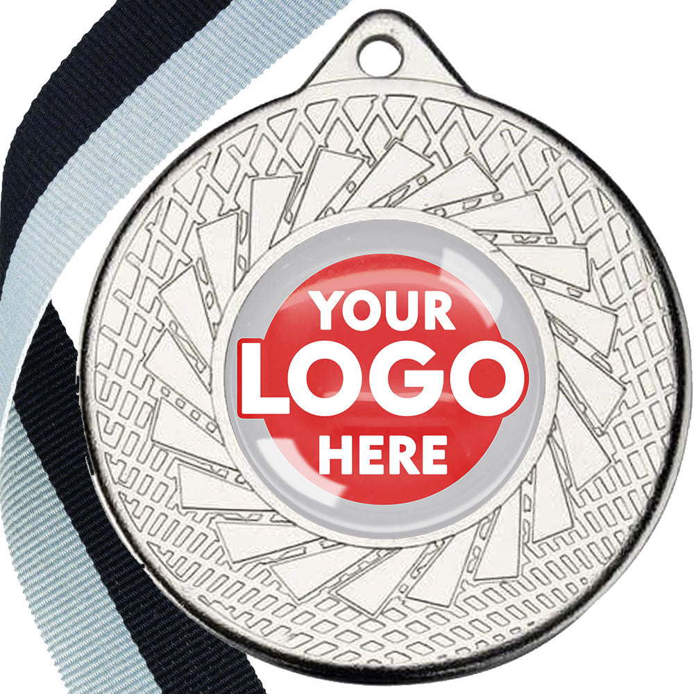 50mm Blade Design Wreath Medals on Ribbons