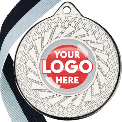 50mm Blade Design Wreath Medals on Ribbons