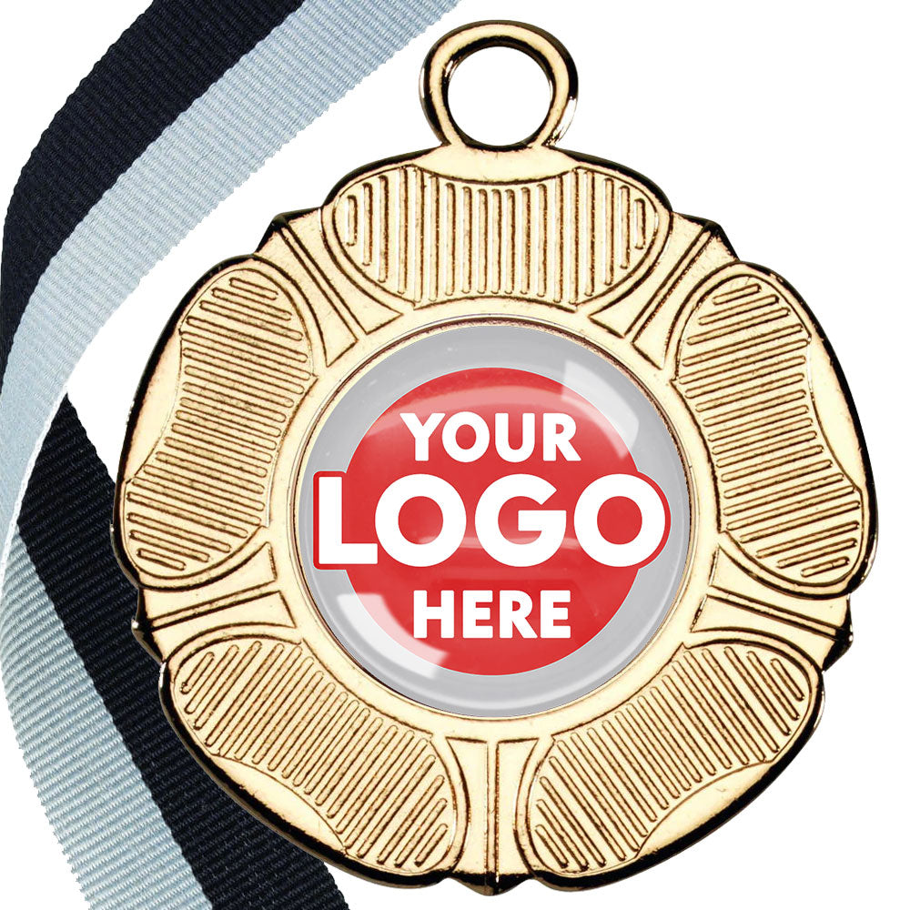 50mm Tudor Rose Medal on a Ribbon