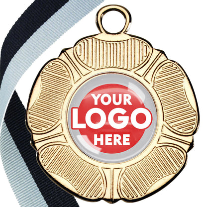 50mm Tudor Rose Medal on a Ribbon