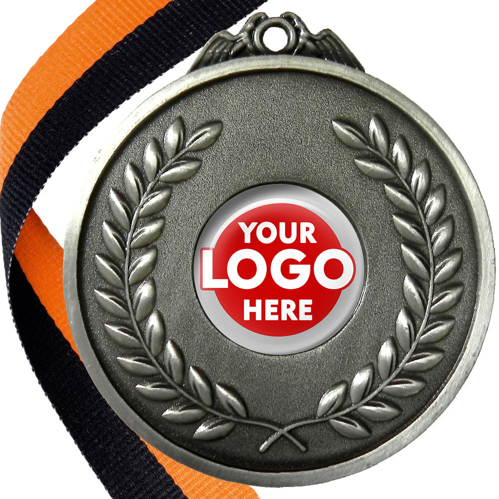 65mm Antique Laurel Wreath Medal On A Ribbon (MJ1065)