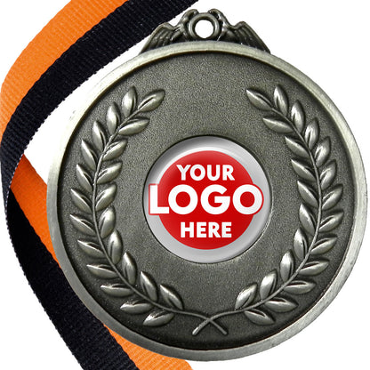 65mm Antique Laurel Wreath Medal On A Ribbon (MJ1065)