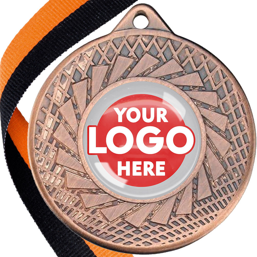 50mm Blade Design Wreath Medals on Ribbons