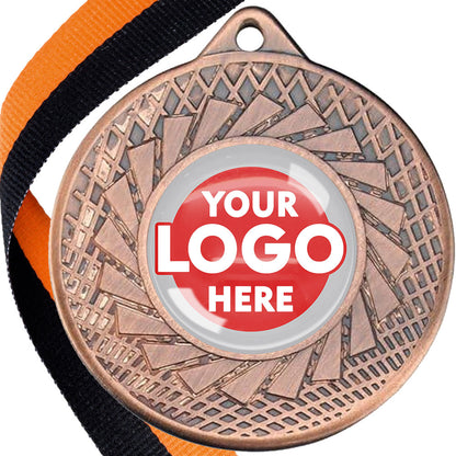 50mm Blade Design Wreath Medals on Ribbons