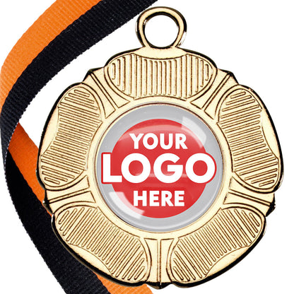 50mm Tudor Rose Medal on a Ribbon