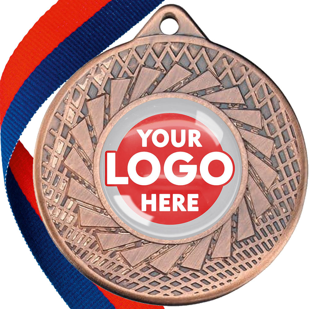 50mm Blade Design Wreath Medals on Ribbons