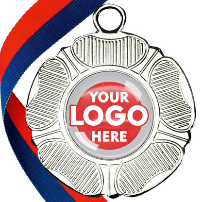 50mm Tudor Rose Medal on a Ribbon