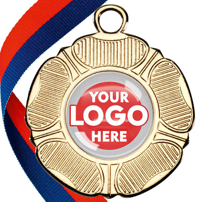 50mm Tudor Rose Medal on a Ribbon