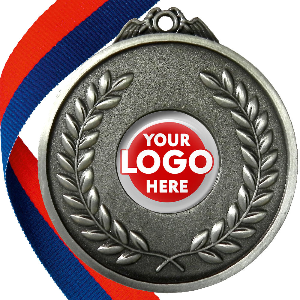 65mm Antique Laurel Wreath Medal On A Ribbon (MJ1065)