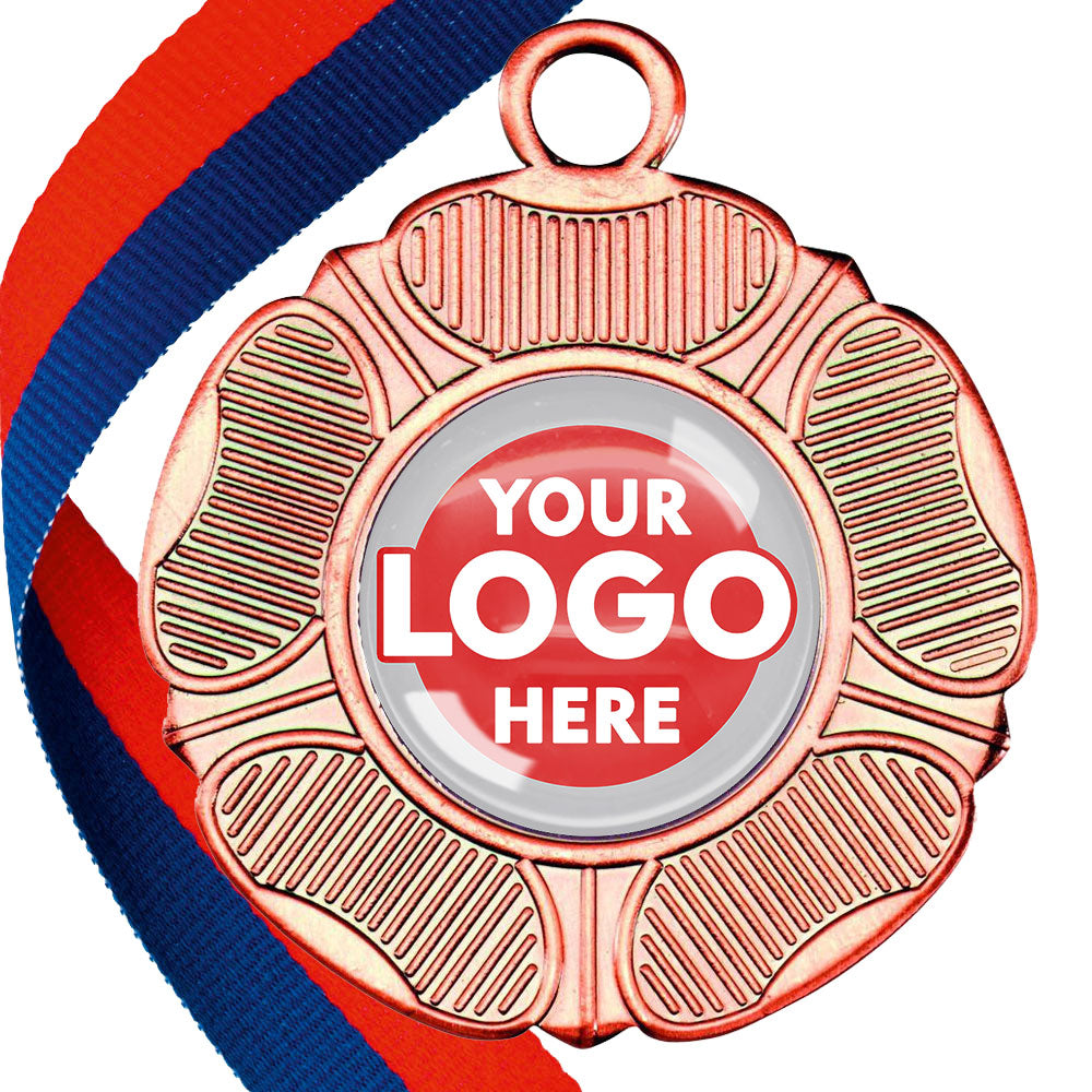 50mm Tudor Rose Medal on a Ribbon