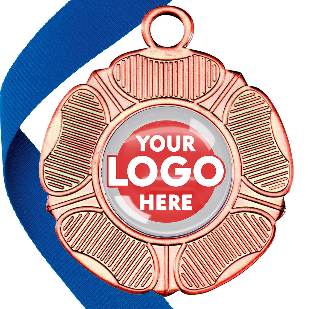 50mm Tudor Rose Medal on a Ribbon