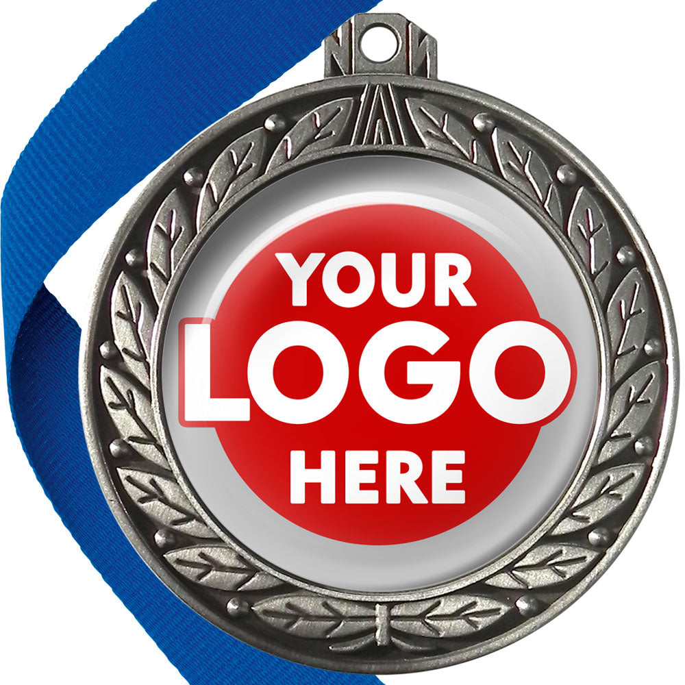 70mm Deluxe Antique Medal on a Ribbon (Laurel Leaf) MJ1070