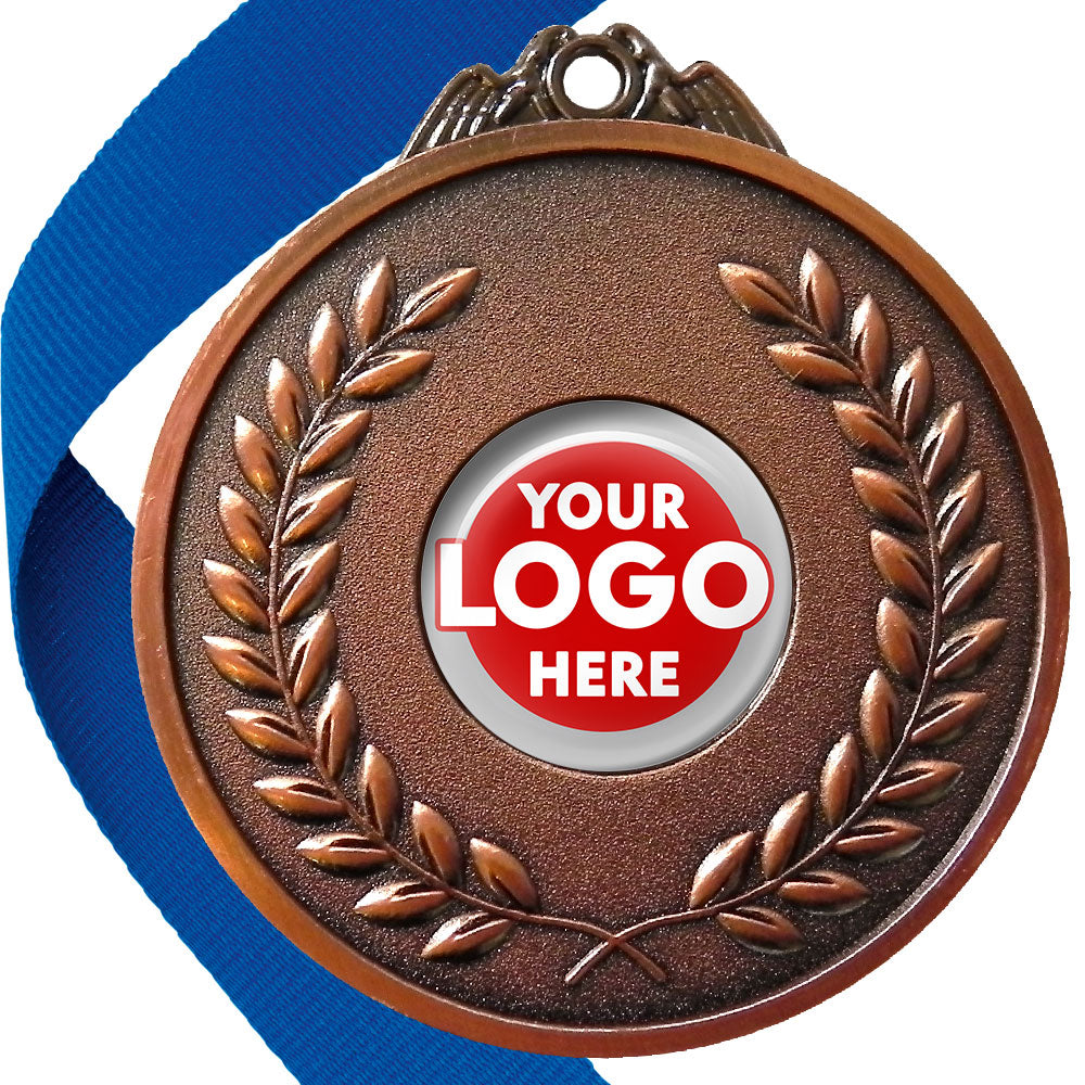 65mm Antique Laurel Wreath Medal On A Ribbon (MJ1065)