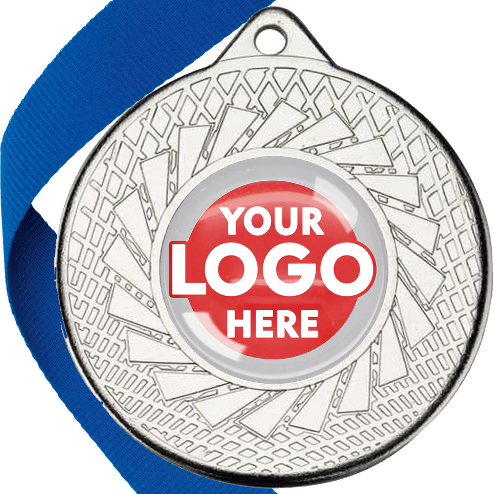 50mm Blade Design Wreath Medals on Ribbons