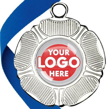 50mm Tudor Rose Medal on a Ribbon