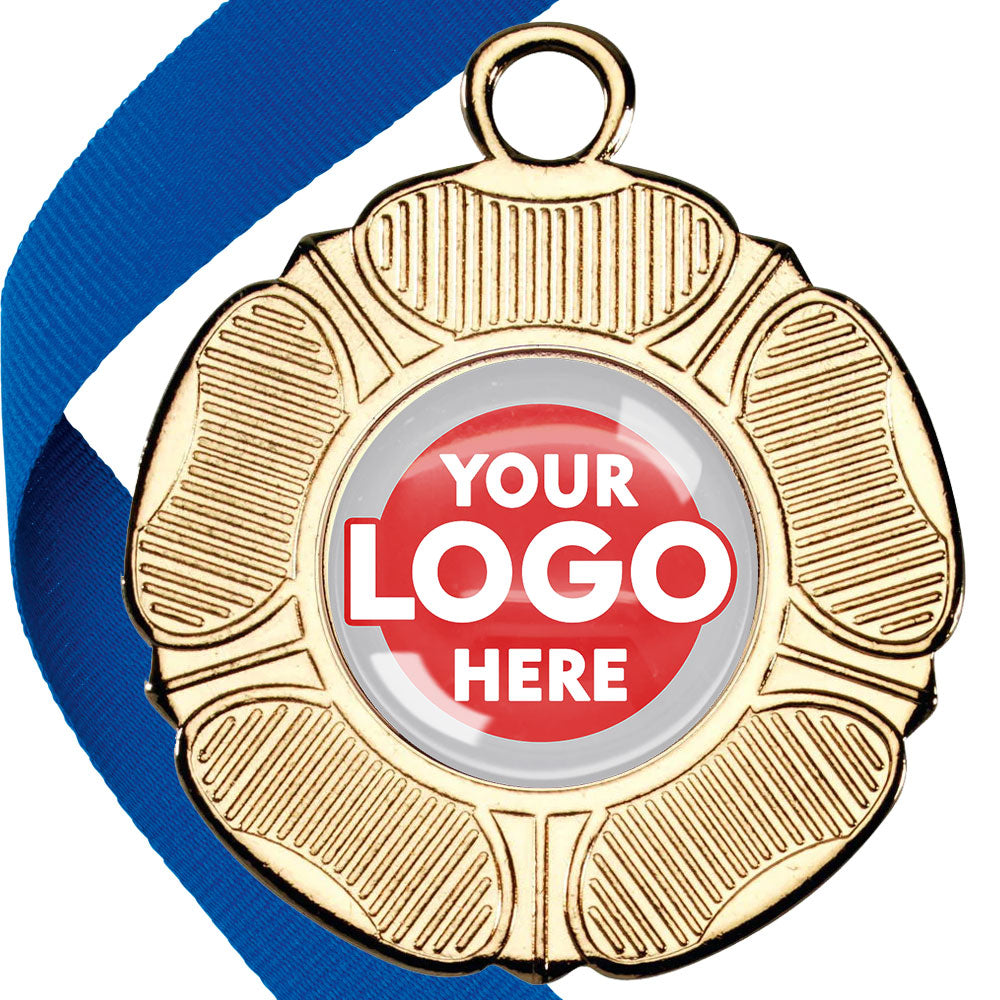 50mm Tudor Rose Medal on a Ribbon