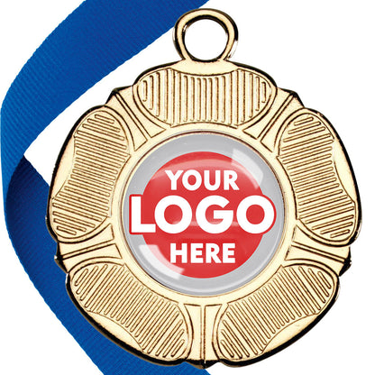 50mm Tudor Rose Medal on a Ribbon