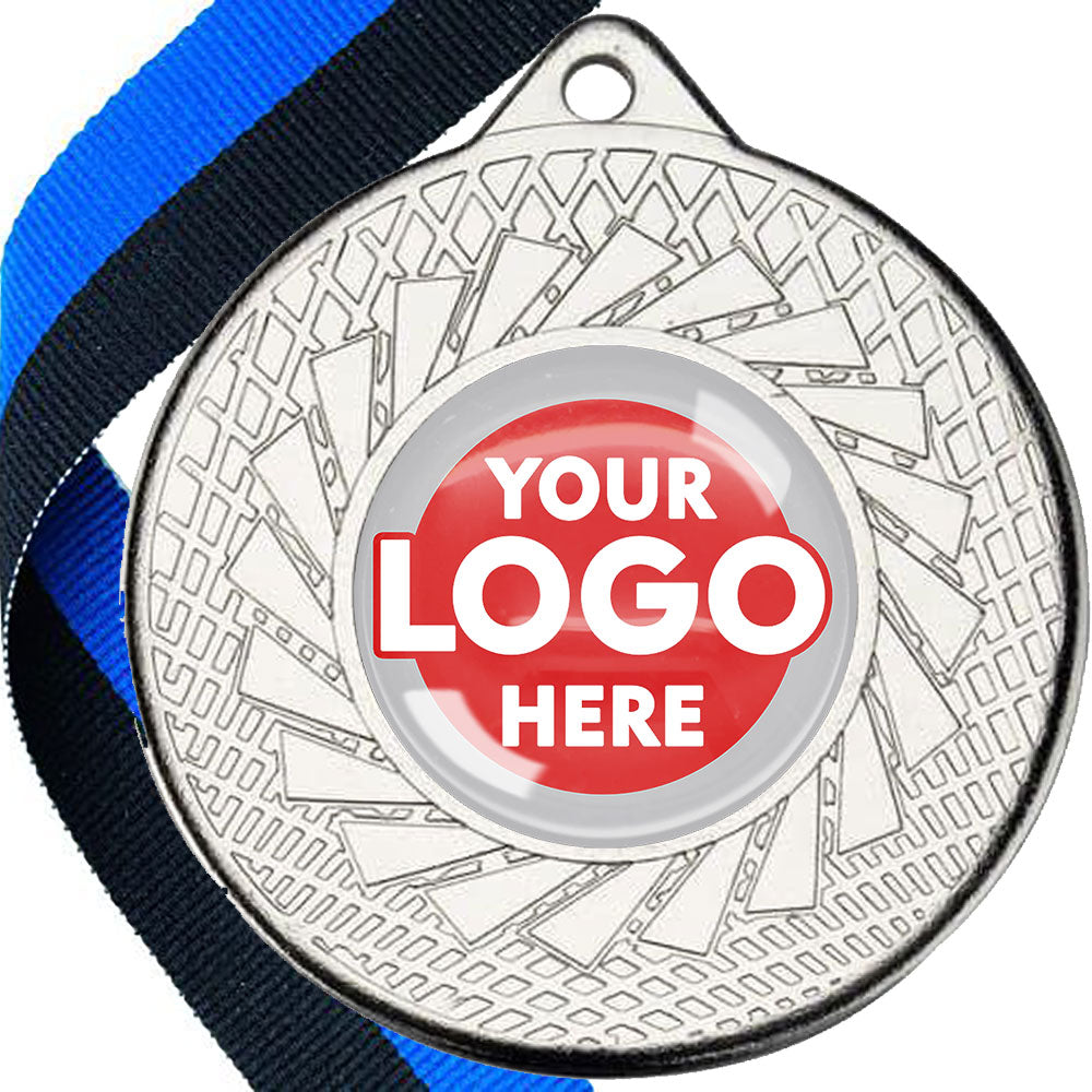 50mm Blade Design Wreath Medals on Ribbons