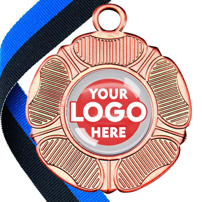 50mm Tudor Rose Medal on a Ribbon