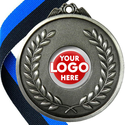 65mm Antique Laurel Wreath Medal On A Ribbon (MJ1065)