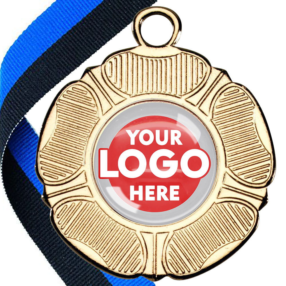 50mm Tudor Rose Medal on a Ribbon