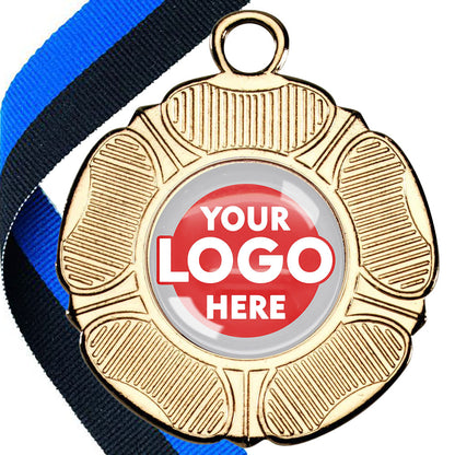 50mm Tudor Rose Medal on a Ribbon