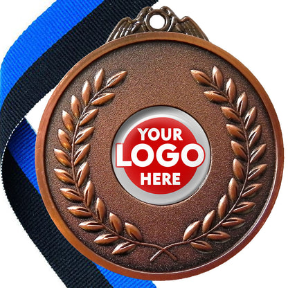 65mm Antique Laurel Wreath Medal On A Ribbon (MJ1065)