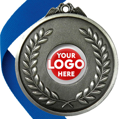 65mm Antique Laurel Wreath Medal On A Ribbon (MJ1065)