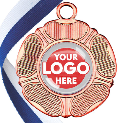 50mm Tudor Rose Medal on a Ribbon