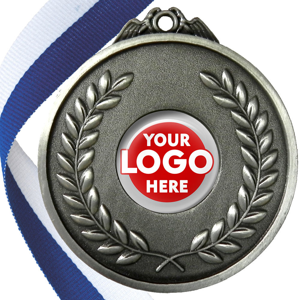 65mm Antique Laurel Wreath Medal On A Ribbon (MJ1065)