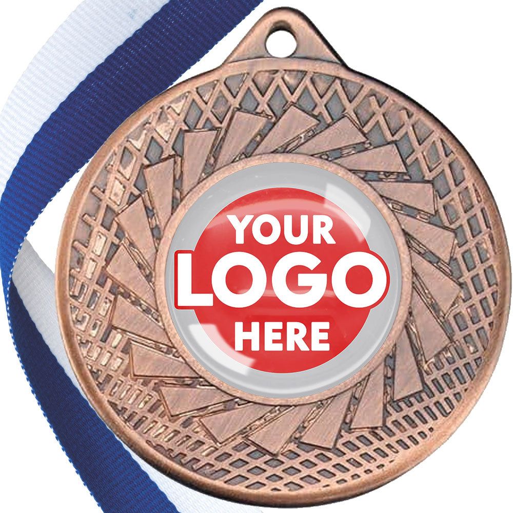 50mm Blade Design Wreath Medals on Ribbons