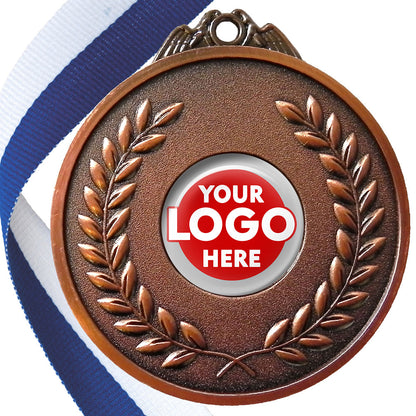 65mm Antique Laurel Wreath Medal On A Ribbon (MJ1065)