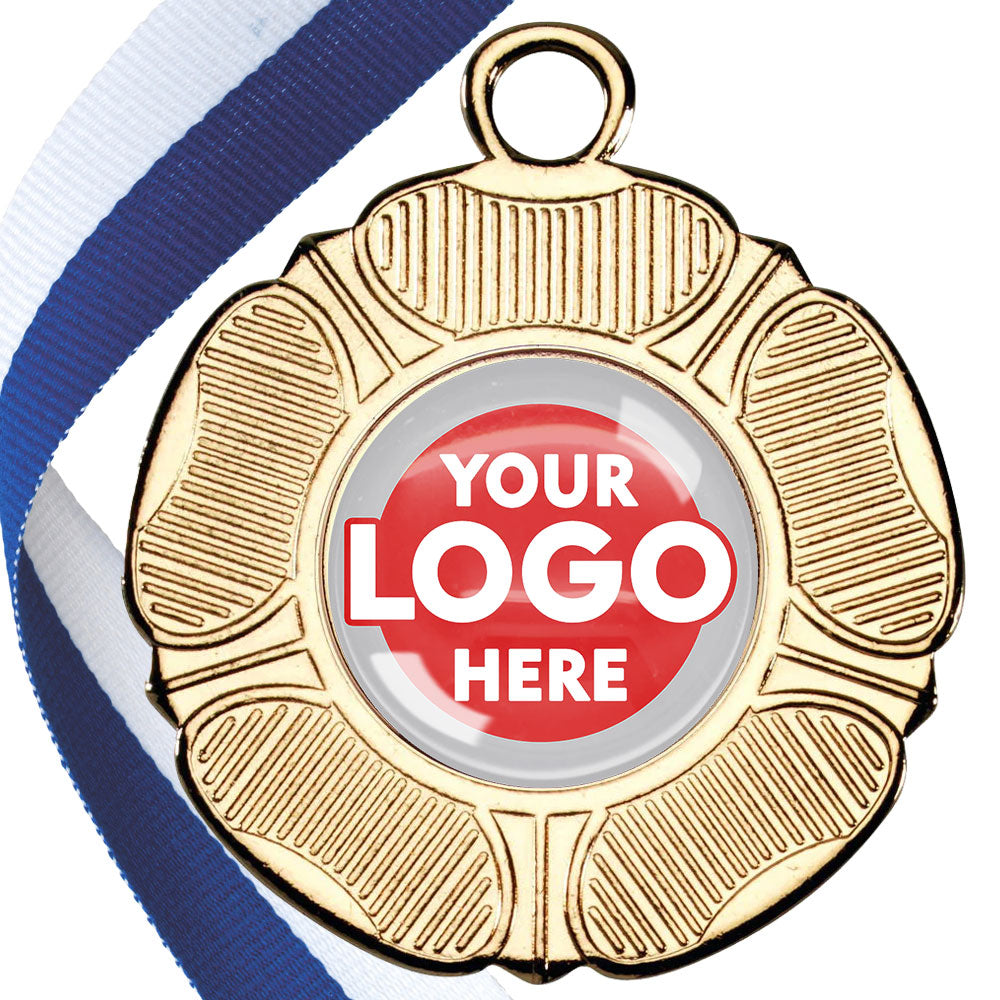 50mm Tudor Rose Medal on a Ribbon