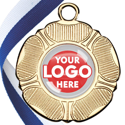 50mm Tudor Rose Medal on a Ribbon