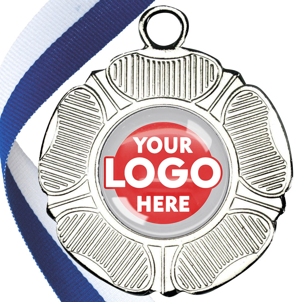 50mm Tudor Rose Medal on a Ribbon