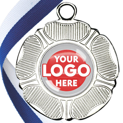 50mm Tudor Rose Medal on a Ribbon