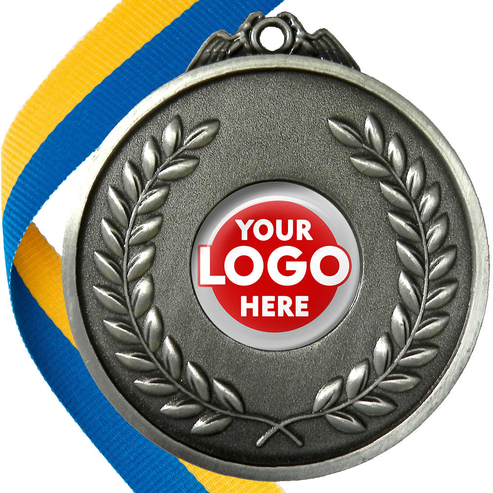 65mm Antique Laurel Wreath Medal On A Ribbon (MJ1065)