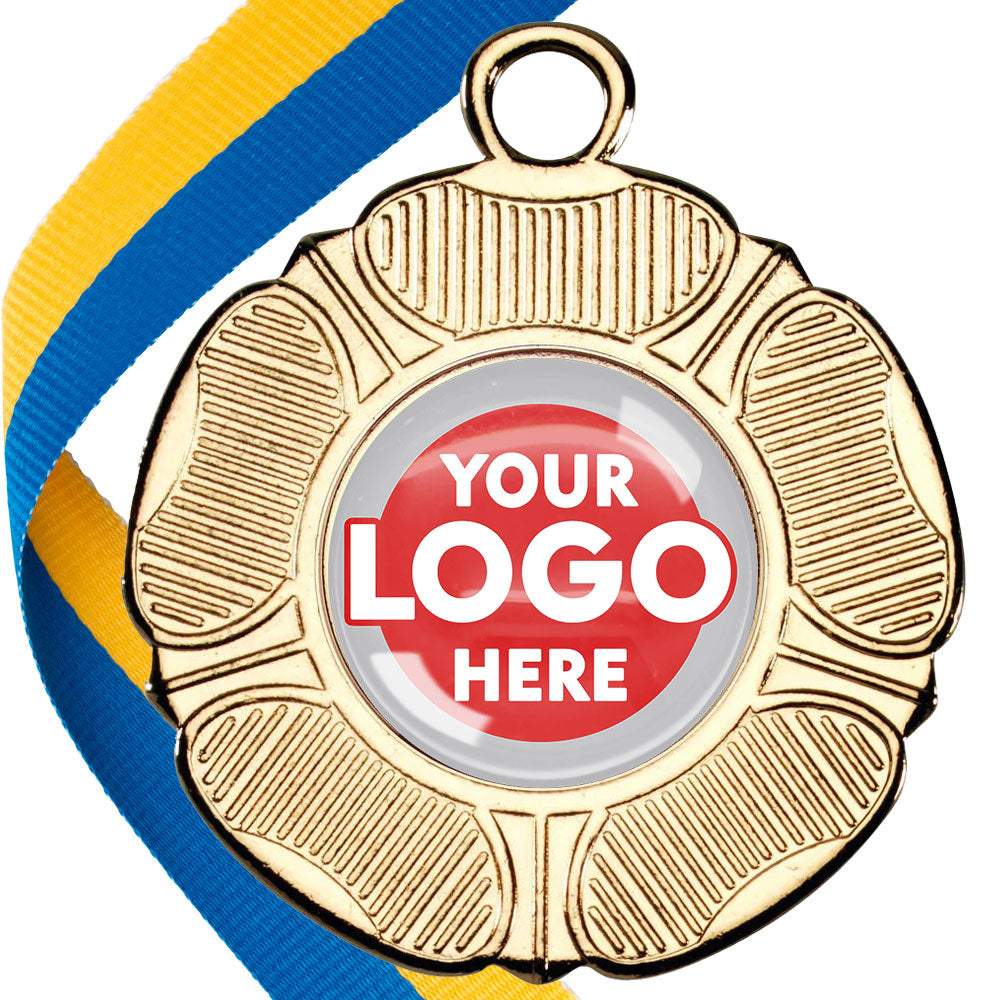 50mm Tudor Rose Medal on a Ribbon