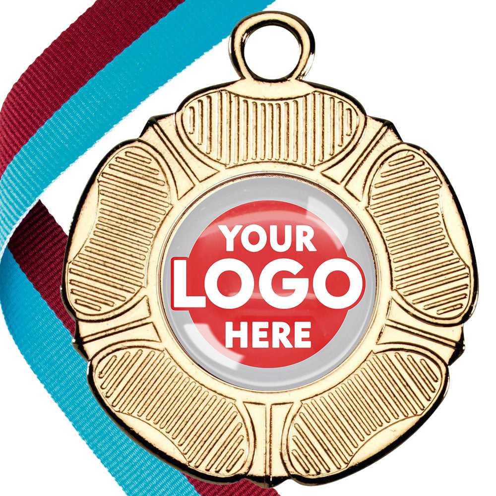 50mm Tudor Rose Medal on a Ribbon