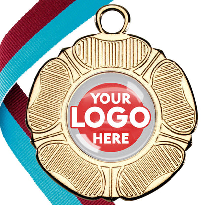 50mm Tudor Rose Medal on a Ribbon