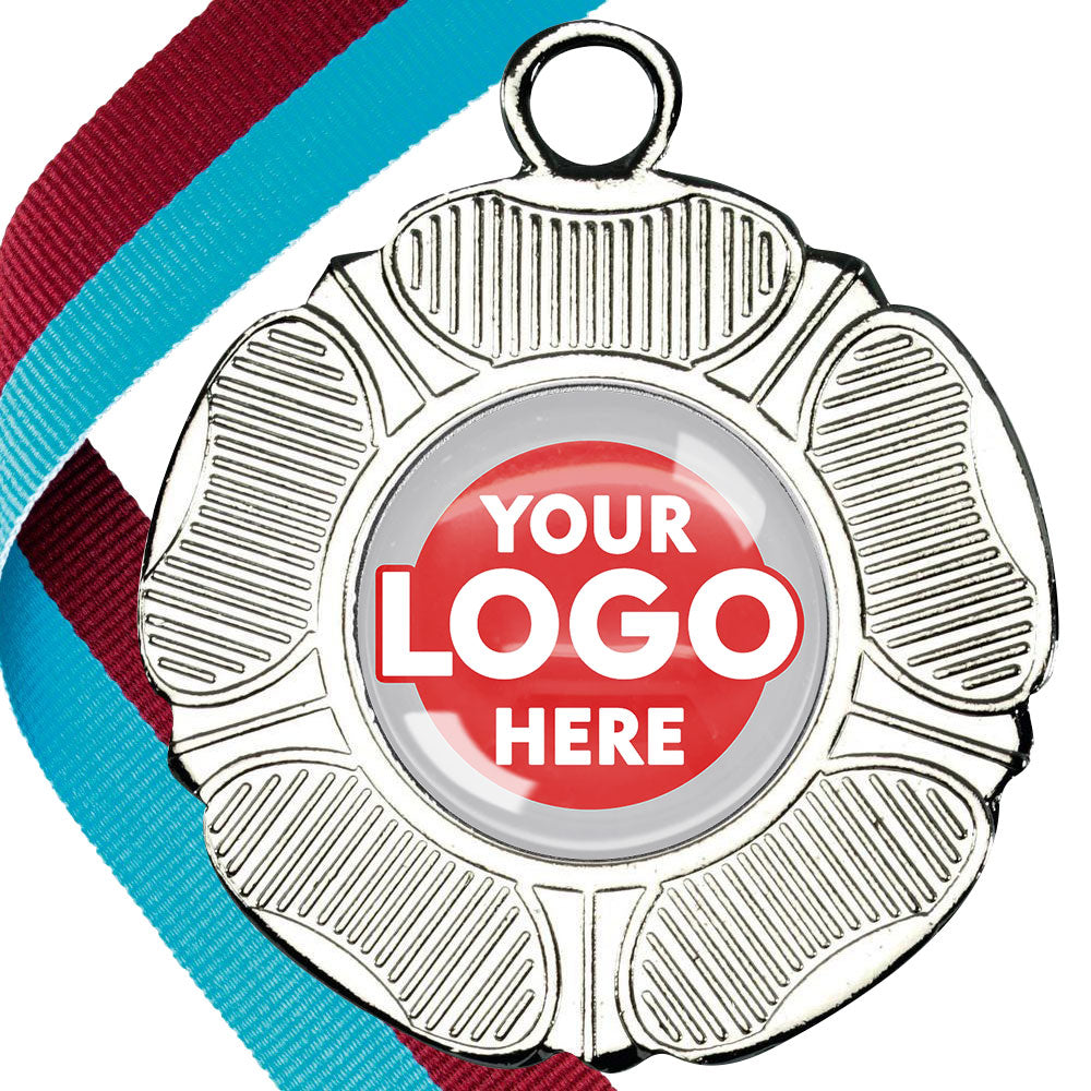 50mm Tudor Rose Medal on a Ribbon