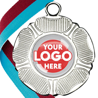 50mm Tudor Rose Medal on a Ribbon