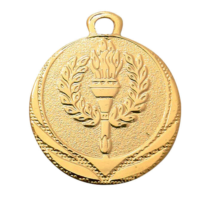 100 x Embossed 32mm Mini Victory Torch Medals