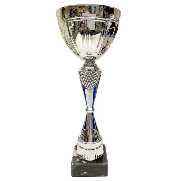Silver Cup with Blue Highlights (ET39604F)