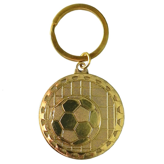 Embossed Football Keyring (Gold or Silver)