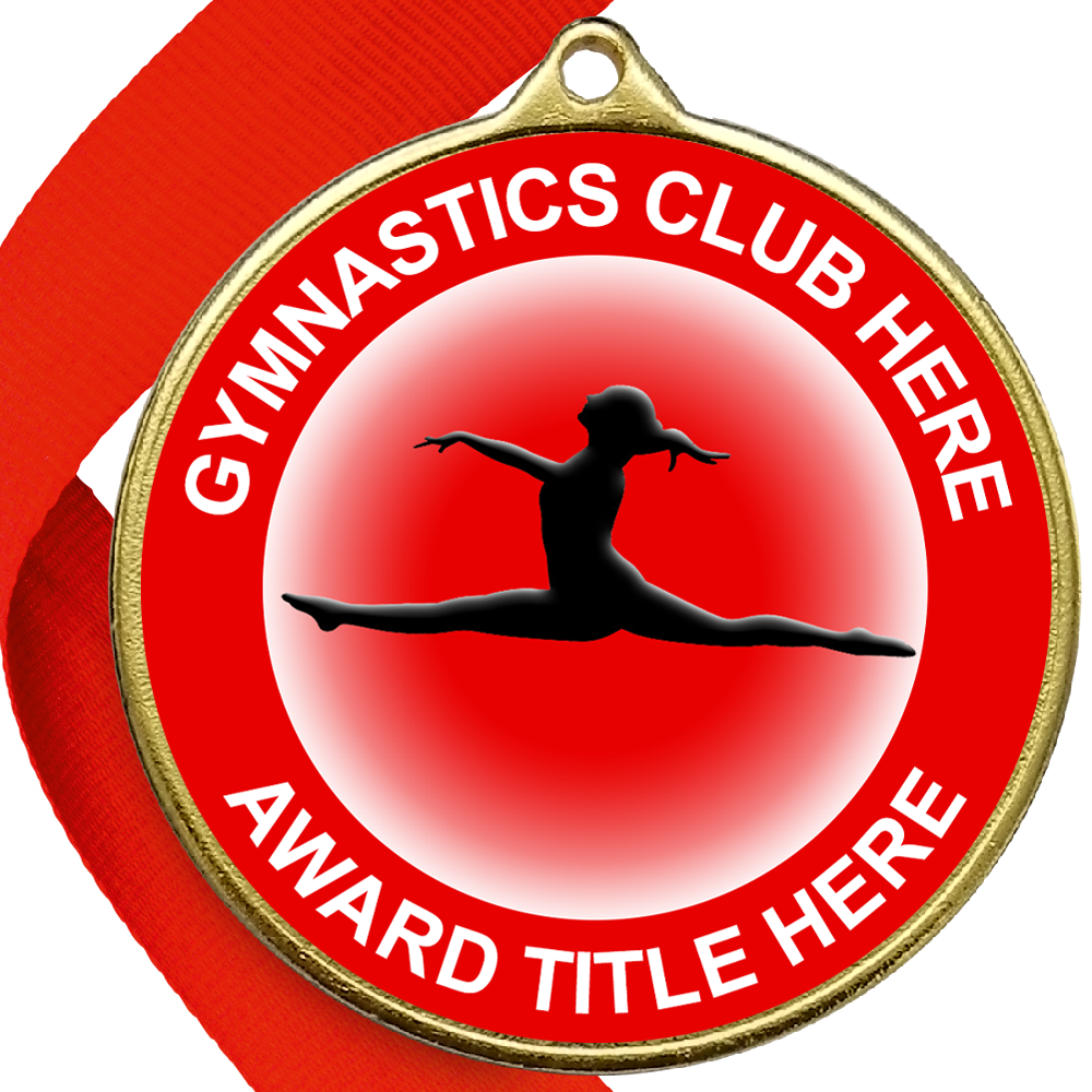 Gymnastics Awards Medal - RED