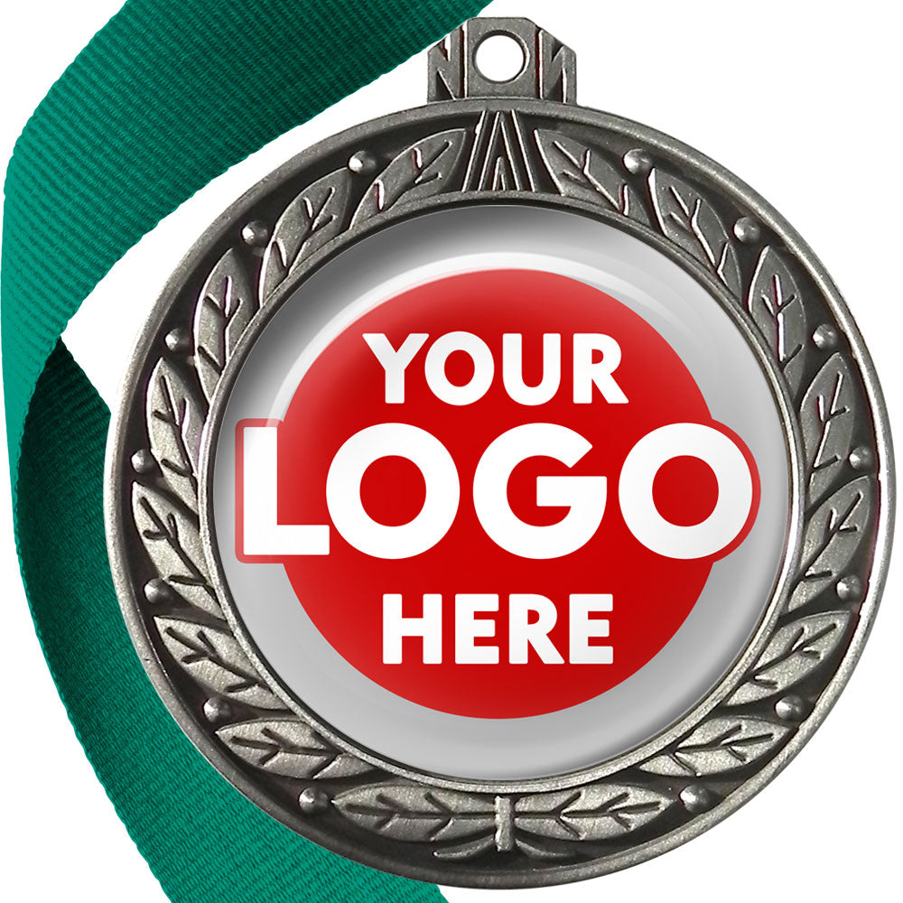 70mm Deluxe Antique Medal on a Ribbon (Laurel Leaf) MJ1070