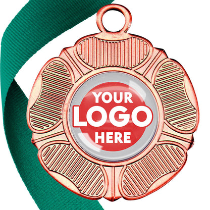 50mm Tudor Rose Medal on a Ribbon