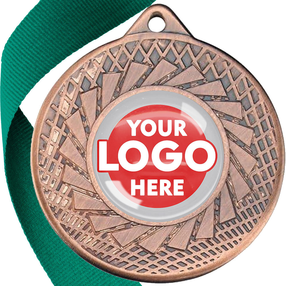 50mm Blade Design Wreath Medals on Ribbons