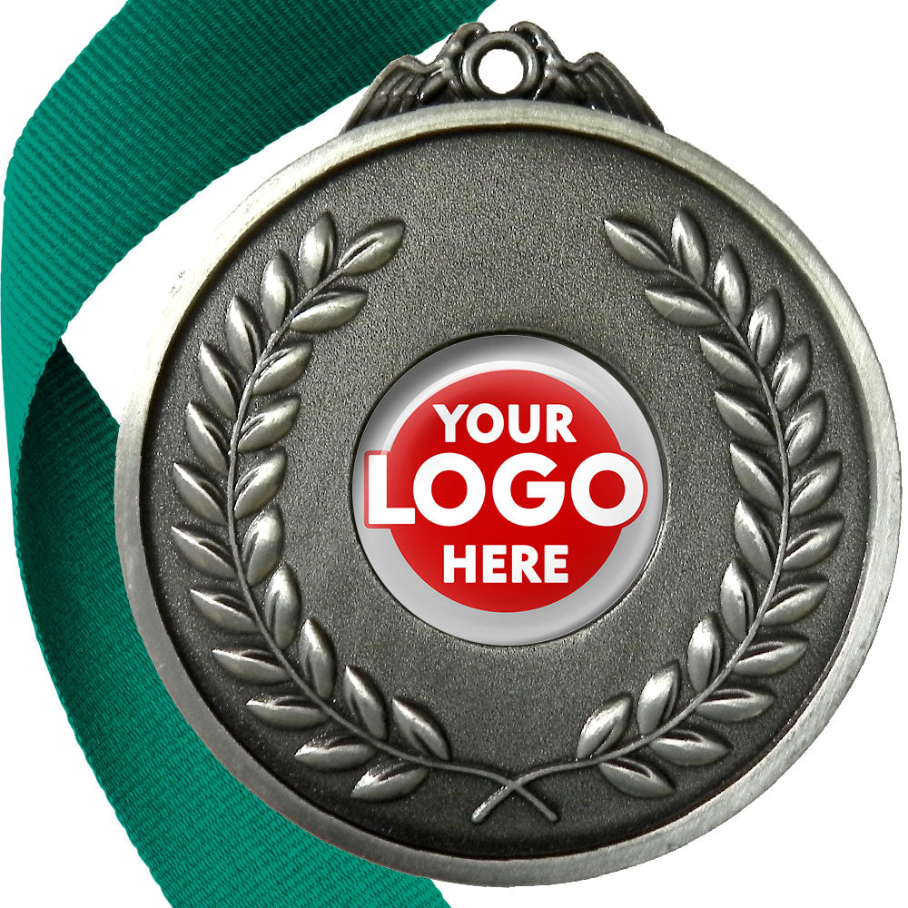 65mm Antique Laurel Wreath Medal On A Ribbon (MJ1065)